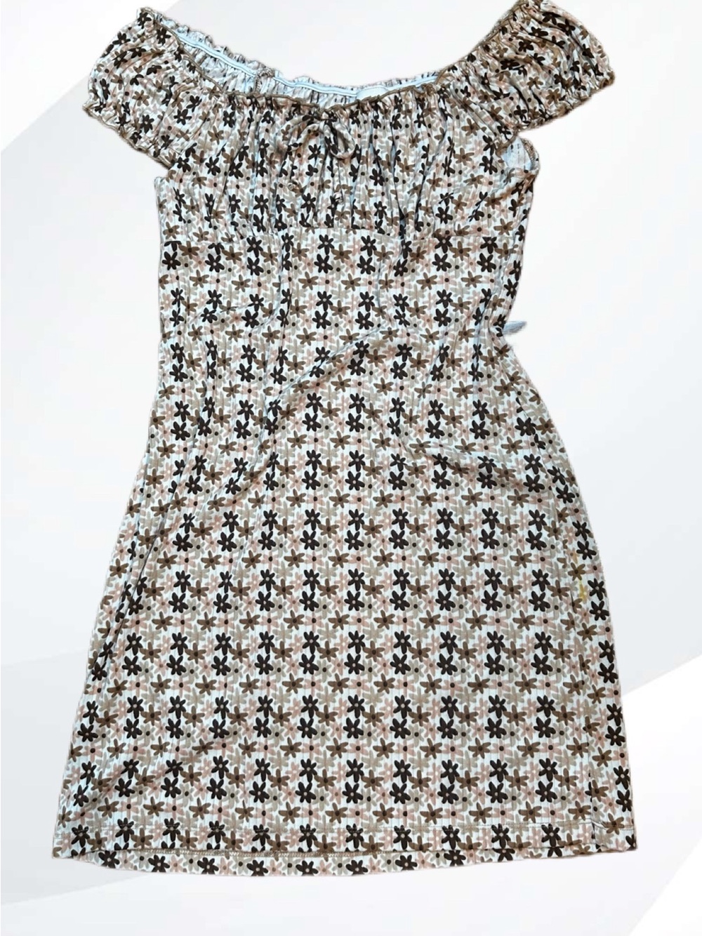 Lily Bleu Floral Dress in Brown and Cream